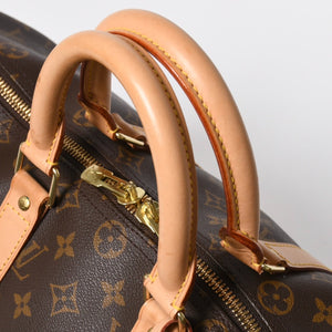 極美品 LOUIS VUITTON ルイヴィトン ボストンバッグ キーポルバンドリエール45 モノグラム M41418 ブラウン ゴールド金具 中古 4a008263