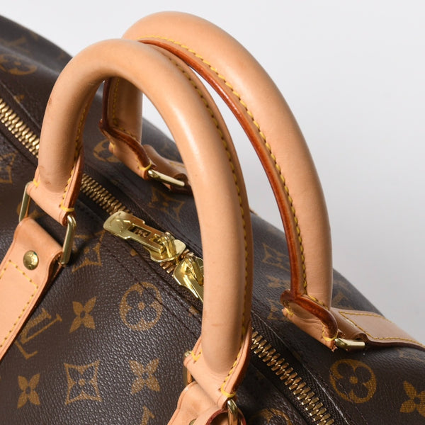 極美品 LOUIS VUITTON ルイヴィトン ボストンバッグ キーポルバンドリエール45 モノグラム M41418 ブラウン ゴールド金具 中古 4a008263