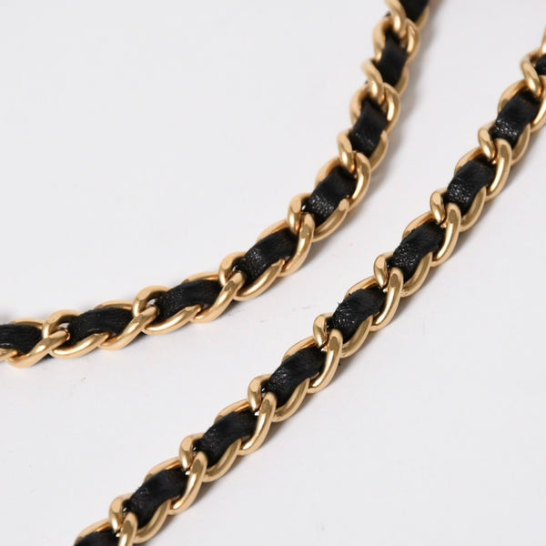 極美品 CHANEL シャネル イーストウエスト チェーンショルダーバッグ 7番台 ココマーク チョコバー ラムスキン ブラック 中古 4a008246