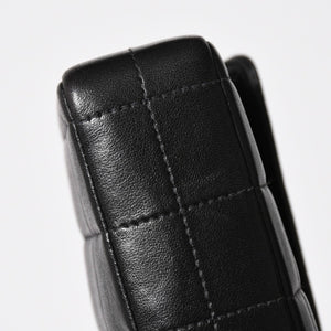 極美品 CHANEL シャネル イーストウエスト チェーンショルダーバッグ 7番台 ココマーク チョコバー ラムスキン ブラック 中古 4a008246