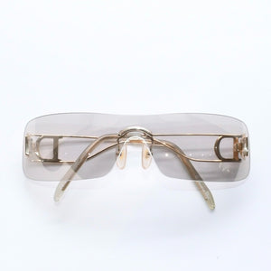 Christian Dior クリスチャンディオール サングラス アイウェア グレー ゴールドテンプル ゴールド金具 41U0J 125 美品 中古 4a008279