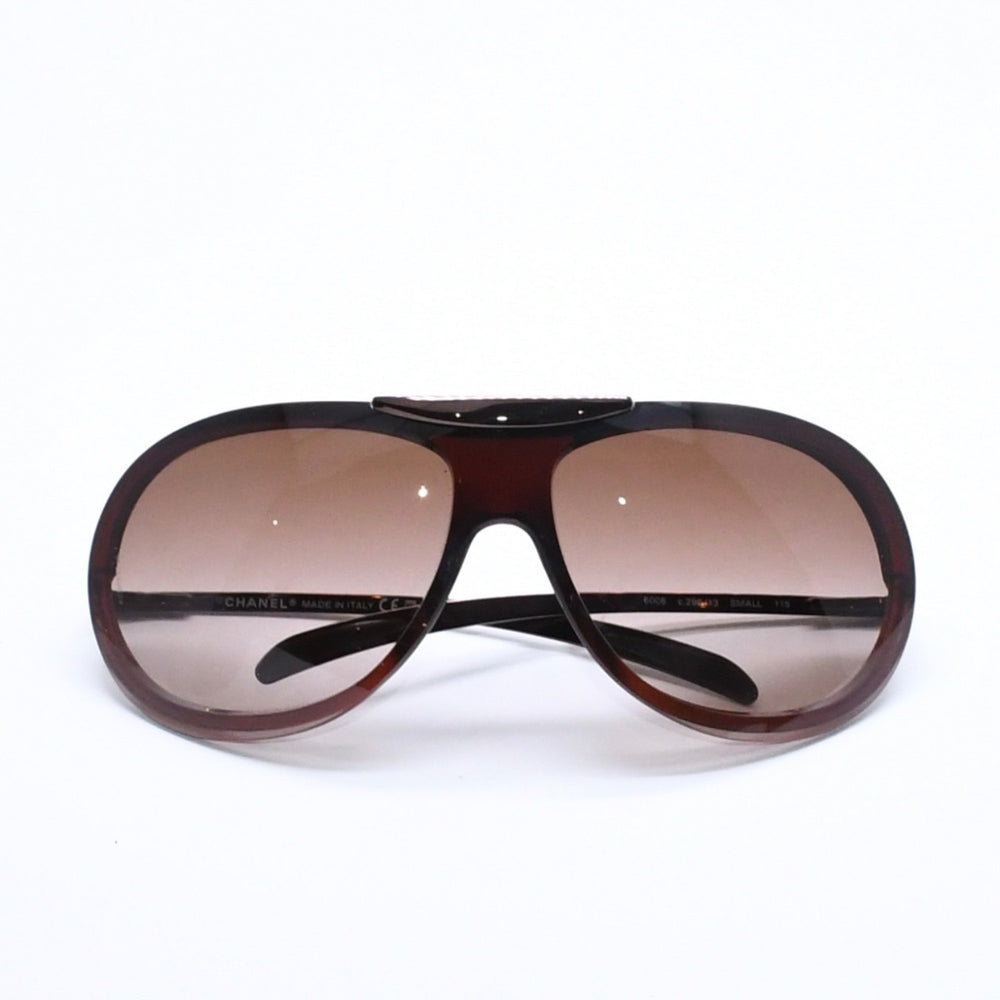 Very Good Condition CHANEL Sunglasses Eyewear 6006 c.296/13 Size SMALL 115 Brown Used 4a008281