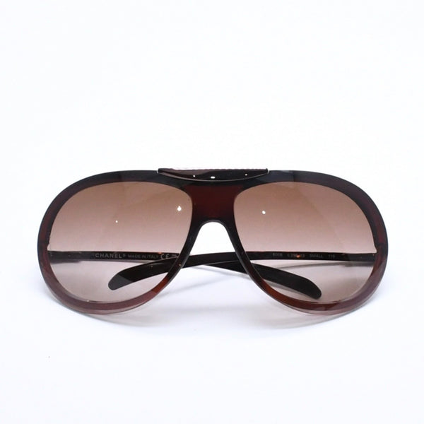 極美品 CHANEL シャネル Sunglasses サングラス アイウェア 6006 c.296/13 サイズSMALL 115 ブラウン 中古 4a008281