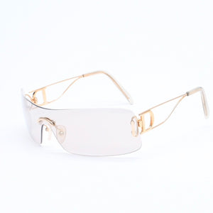Christian Dior クリスチャンディオール サングラス アイウェア グレー ゴールドテンプル ゴールド金具 41U0J 125 美品 中古 4a008279