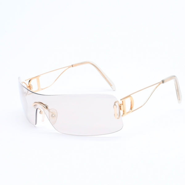 Christian Dior クリスチャンディオール サングラス アイウェア グレー ゴールドテンプル ゴールド金具 41U0J 125 美品 中古 4a008279