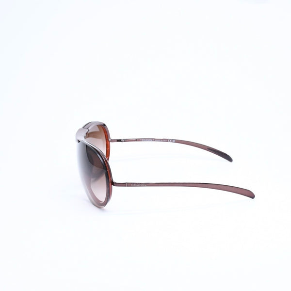 極美品 CHANEL シャネル Sunglasses サングラス アイウェア 6006 c.296/13 サイズSMALL 115 ブラウン 中古 4a008281