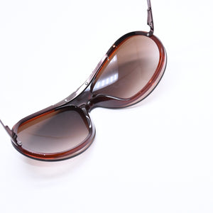 極美品 CHANEL シャネル Sunglasses サングラス アイウェア 6006 c.296/13 サイズSMALL 115 ブラウン 中古 4a008281