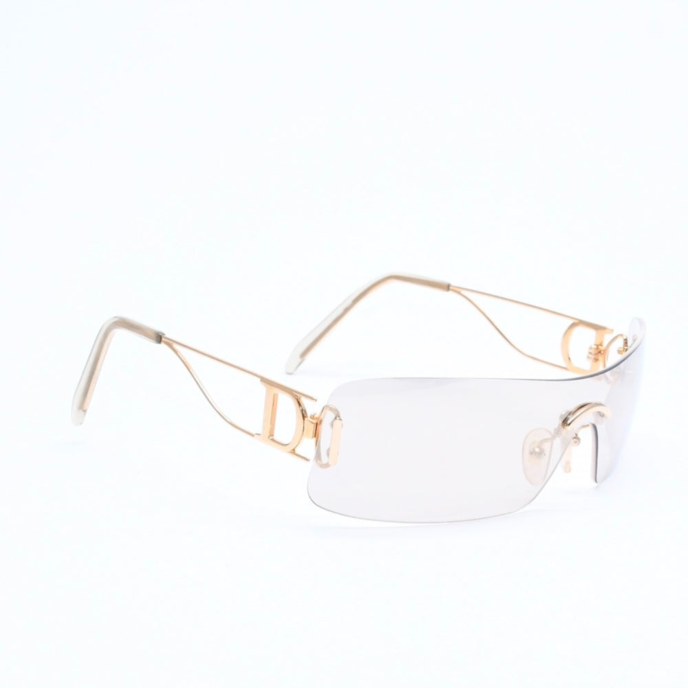 Christian Dior Sunglasses Eyewear Gray Gold Temple Gold Hardware 41U0J 125 Good Condition Used 4a008279