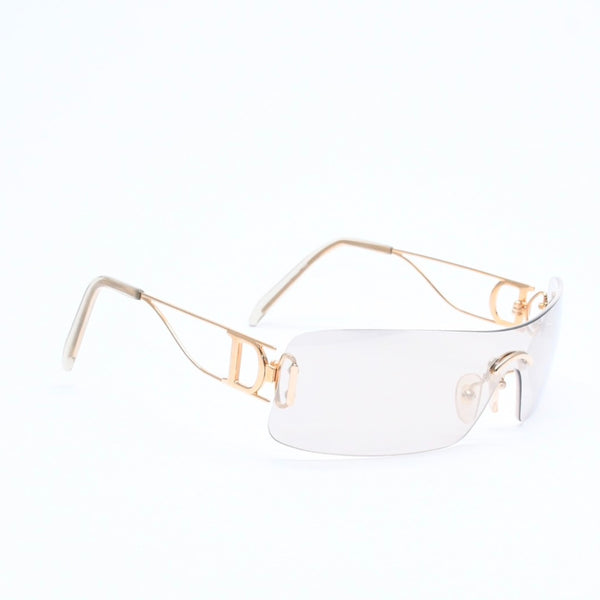 Christian Dior クリスチャンディオール サングラス アイウェア グレー ゴールドテンプル ゴールド金具 41U0J 125 美品 中古 4a008279