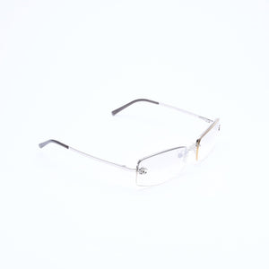 極美品 CHANEL シャネル ハーフリム サングラス アイウェア 4093-B c.124/6I サイズ56□16 130 ココマーク ラインストーン 中古 4a008249