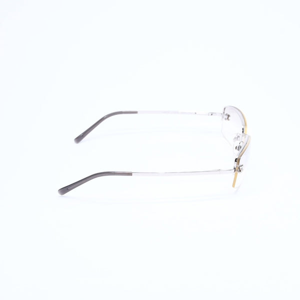 極美品 CHANEL シャネル ハーフリム サングラス アイウェア 4093-B c.124/6I サイズ56□16 130 ココマーク ラインストーン 中古 4a008249