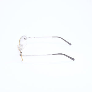 極美品 CHANEL シャネル ハーフリム サングラス アイウェア 4093-B c.124/6I サイズ56□16 130 ココマーク ラインストーン 中古 4a008249