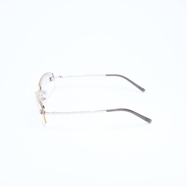 極美品 CHANEL シャネル ハーフリム サングラス アイウェア 4093-B c.124/6I サイズ56□16 130 ココマーク ラインストーン 中古 4a008249