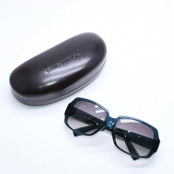 極美品 LOUIS VUITTON ルイヴィトン サングラス アイウェア オプセシオン Z0071E サイズ61◻︎16 ターコイズブルー ゴールド 中古 4a008285