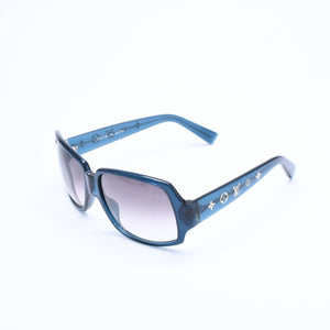 極美品 LOUIS VUITTON ルイヴィトン サングラス アイウェア オプセシオン Z0071E サイズ61◻︎16 ターコイズブルー ゴールド 中古 4a008285