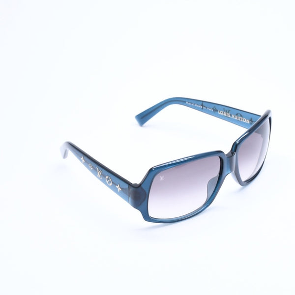 極美品 LOUIS VUITTON ルイヴィトン サングラス アイウェア オプセシオン Z0071E サイズ61◻︎16 ターコイズブルー ゴールド 中古 4a008285