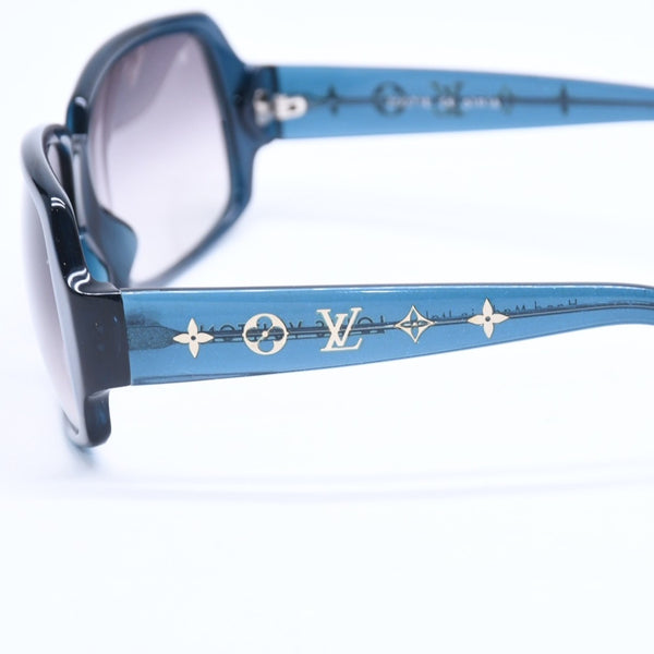 極美品 LOUIS VUITTON ルイヴィトン サングラス アイウェア オプセシオン Z0071E サイズ61◻︎16 ターコイズブルー ゴールド 中古 4a008285