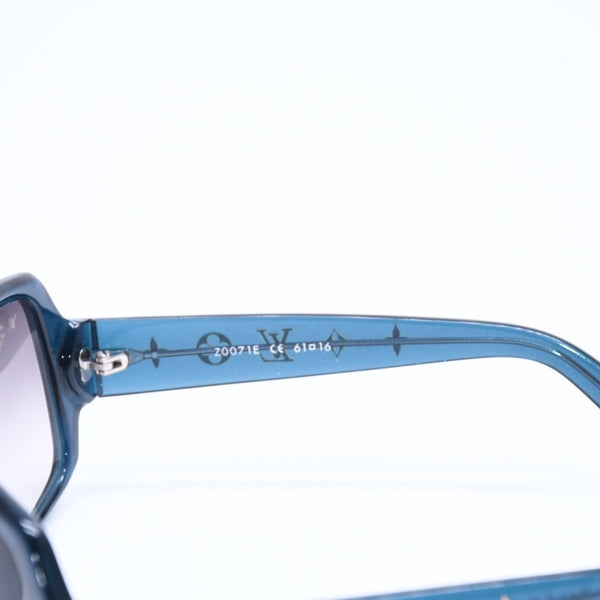 極美品 LOUIS VUITTON ルイヴィトン サングラス アイウェア オプセシオン Z0071E サイズ61◻︎16 ターコイズブルー ゴールド 中古 4a008285