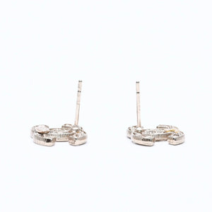 Very Good Condition CHANEL Coco Mark Stud Earrings Weight Approximately 2.15g 14K Engraved GP Metal Gold Binaural Used 4a007087