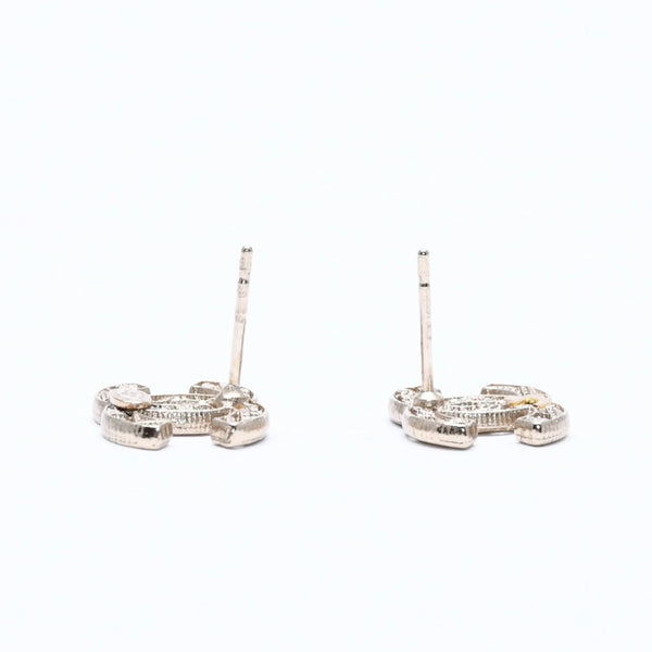 Very Good Condition CHANEL Coco Mark Stud Earrings Weight Approximately 2.15g 14K Engraved GP Metal Gold Binaural Used 4a007087