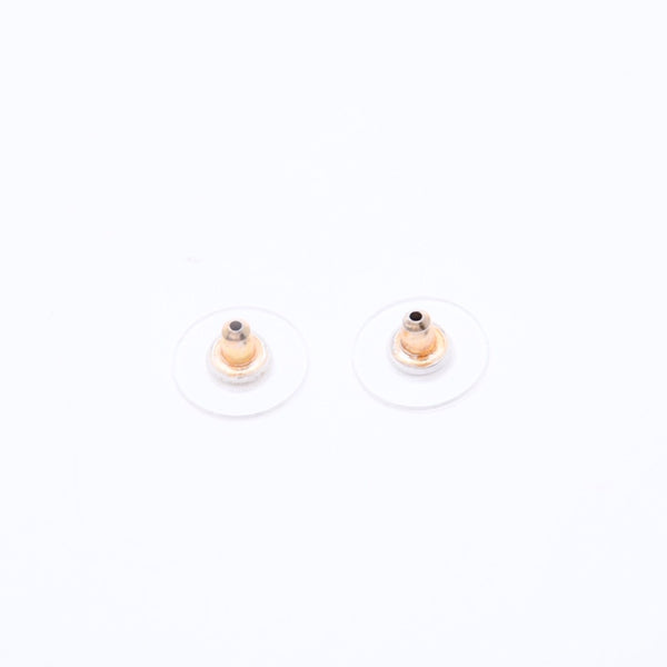 Very Good Condition CHANEL Coco Mark Stud Earrings Weight Approximately 2.15g 14K Engraved GP Metal Gold Binaural Used 4a007087