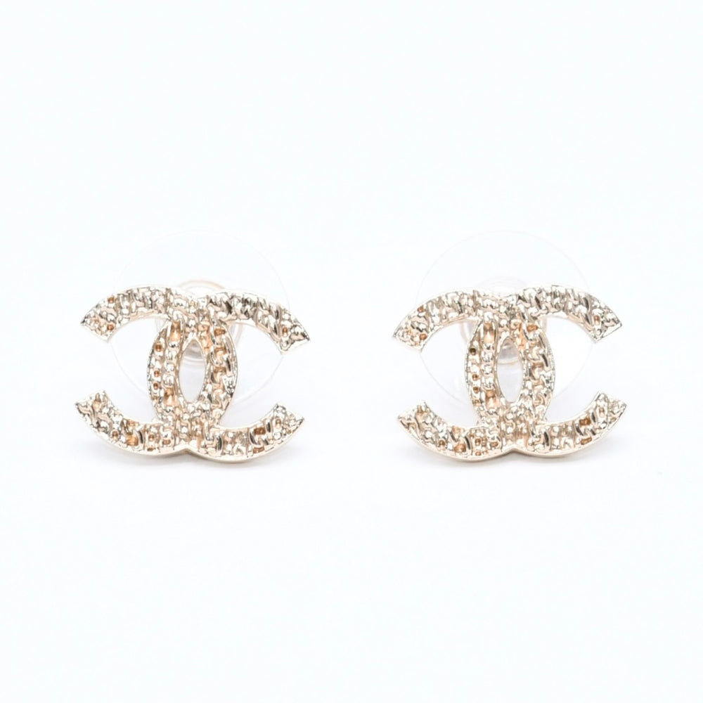 極美品 CHANEL シャネル ココマーク スタッドピアス 重量約2.58g 14C刻印 GP メタル ゴールド 両耳用 中古 4a007092