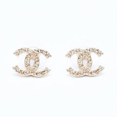 Very Good Condition CHANEL Coco Mark Stud Earrings Weight Approximately 2.58g 14C Engraved GP Metal Gold Binaural Used 4a007092