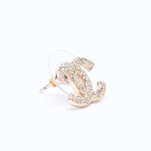 Very Good Condition CHANEL Coco Mark Stud Earrings Weight Approximately 2.58g 14C Engraved GP Metal Gold Binaural Used 4a007092