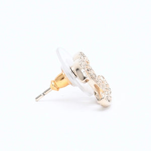 Very Good Condition CHANEL Coco Mark Stud Earrings Weight Approximately 2.58g 14C Engraved GP Metal Gold Binaural Used 4a007092
