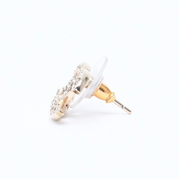 Very Good Condition CHANEL Coco Mark Stud Earrings Weight Approximately 2.58g 14C Engraved GP Metal Gold Binaural Used 4a007092
