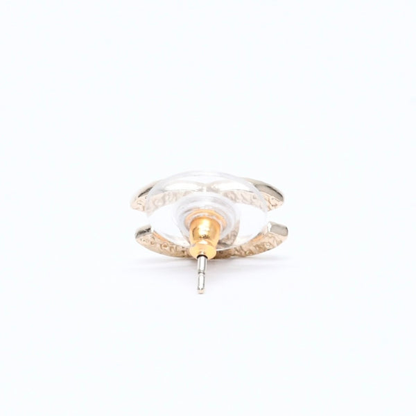 Very Good Condition CHANEL Coco Mark Stud Earrings Weight Approximately 2.58g 14C Engraved GP Metal Gold Binaural Used 4a007092