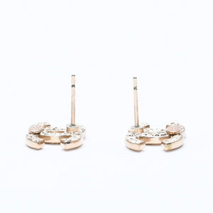 Very Good Condition CHANEL Coco Mark Stud Earrings Weight Approximately 2.58g 14C Engraved GP Metal Gold Binaural Used 4a007092