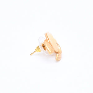 Very Good Condition CHANEL Coco Mark Earrings Weight Approximately 3.79g 00T Stamp GP Metal Gold Ivory Binaural Used 4a007085