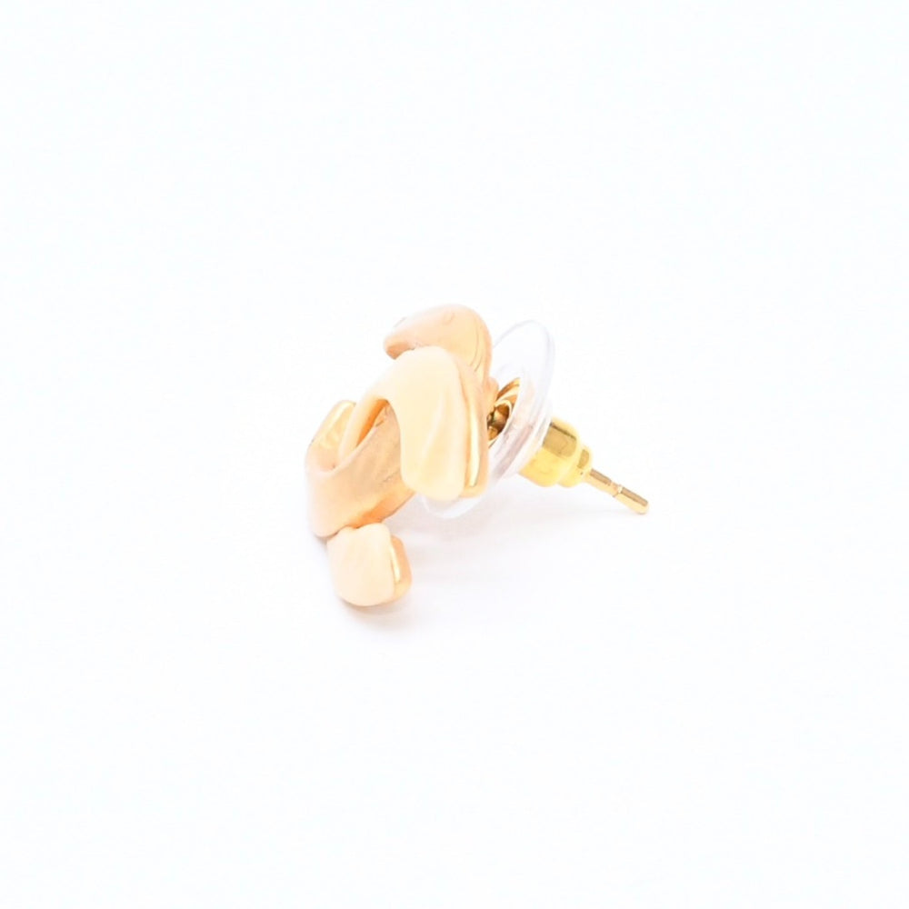 Very Good Condition CHANEL Coco Mark Earrings Weight Approximately 3.79g 00T Stamp GP Metal Gold Ivory Binaural Used 4a007085