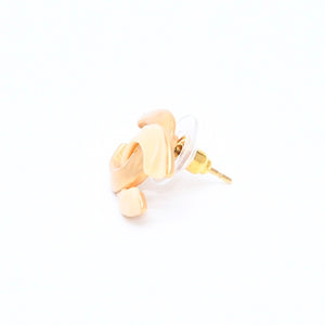 Very Good Condition CHANEL Coco Mark Earrings Weight Approximately 3.79g 00T Stamp GP Metal Gold Ivory Binaural Used 4a007085