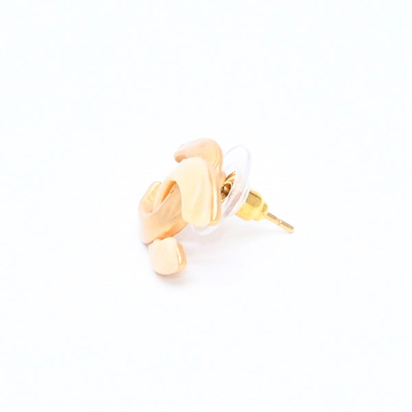Very Good Condition CHANEL Coco Mark Earrings Weight Approximately 3.79g 00T Stamp GP Metal Gold Ivory Binaural Used 4a007085