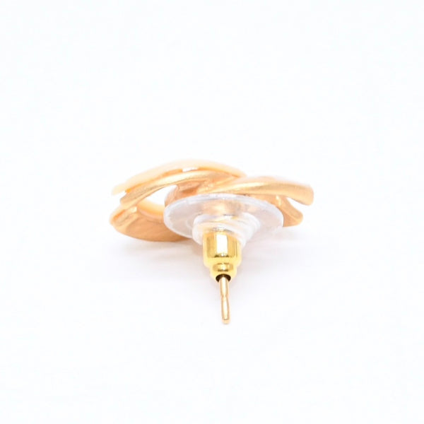 Very Good Condition CHANEL Coco Mark Earrings Weight Approximately 3.79g 00T Stamp GP Metal Gold Ivory Binaural Used 4a007085