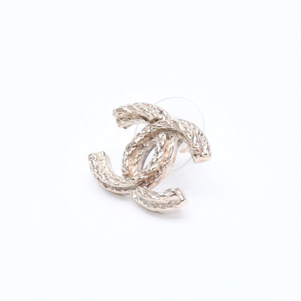 Very Good Condition CHANEL Coco Mark Stud Earrings Weight Approximately 6.22g 11P Stamp GP Metal Gold Binaural Used 4a007089