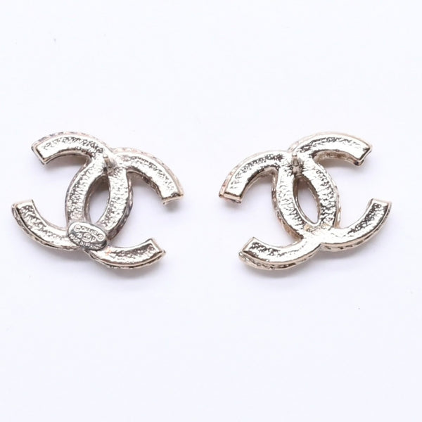 Very Good Condition CHANEL Coco Mark Stud Earrings Weight Approximately 6.22g 11P Stamp GP Metal Gold Binaural Used 4a007089