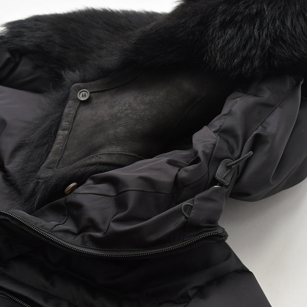 極美品 PRADA プラダ Re-Nylon ギャバジンパファー 29X808 サイズ38 ブラック トライアングルロゴプレート 中古 4a008294