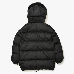 極美品 PRADA プラダ Re-Nylon ギャバジンパファー 29X808 サイズ38 ブラック トライアングルロゴプレート 中古 4a008294