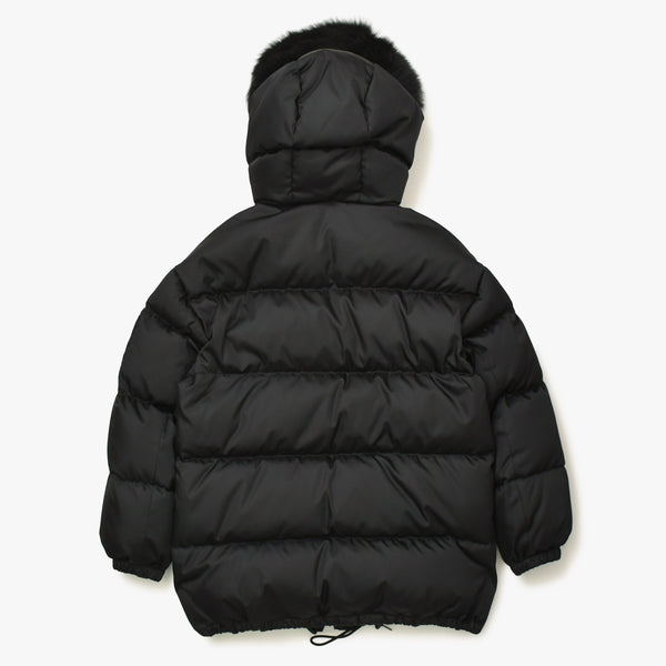 極美品 PRADA プラダ Re-Nylon ギャバジンパファー 29X808 サイズ38 ブラック トライアングルロゴプレート 中古 4a008294