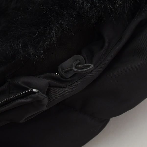 極美品 PRADA プラダ Re-Nylon ギャバジンパファー 29X808 サイズ38 ブラック トライアングルロゴプレート 中古 4a008294