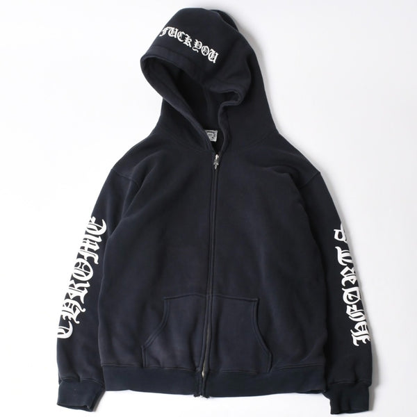 極美品 CHROME HEARTS クロムハーツ パーカー スウェット オールドホースシュー フーディー Old Horseshoe Hoodie 黒 ブラック サイズL 中古 4a008299