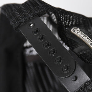 CHROME HEARTS クロムハーツ セメタリークロス レザーパッチ キャップ ブラック シルバー金具 ブラック 美品 中古 4a008361