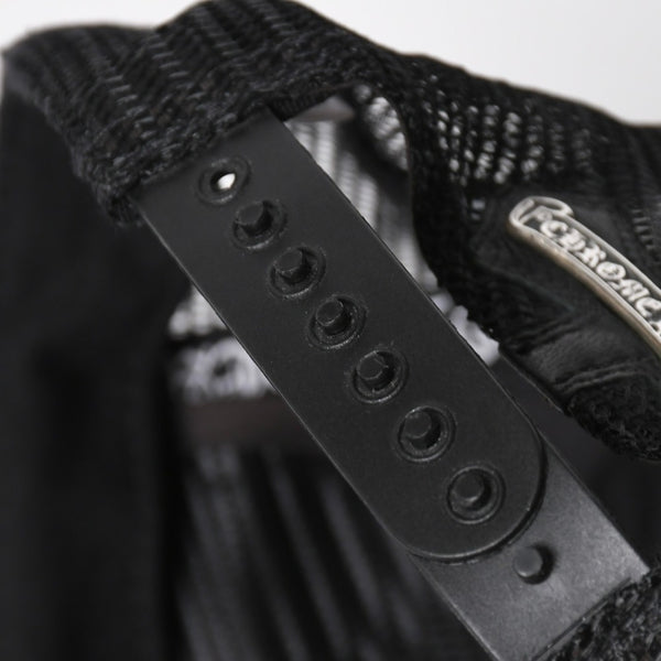 CHROME HEARTS クロムハーツ セメタリークロス レザーパッチ キャップ ブラック シルバー金具 ブラック 美品 中古 4a008361