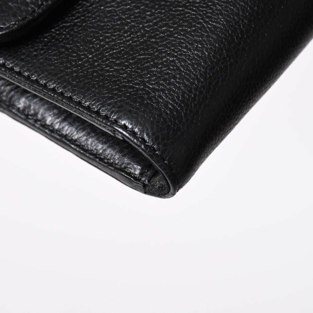 新品未使用 CHROME HEARTS クロムハーツ WAVE CRS BTN NOVELTY ウェーブロングウォレット 長財布 クロスボタン ブラック 中古 4a007347