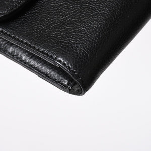 新品未使用 CHROME HEARTS クロムハーツ WAVE CRS BTN NOVELTY ウェーブロングウォレット 長財布 クロスボタン ブラック 中古 4a007347