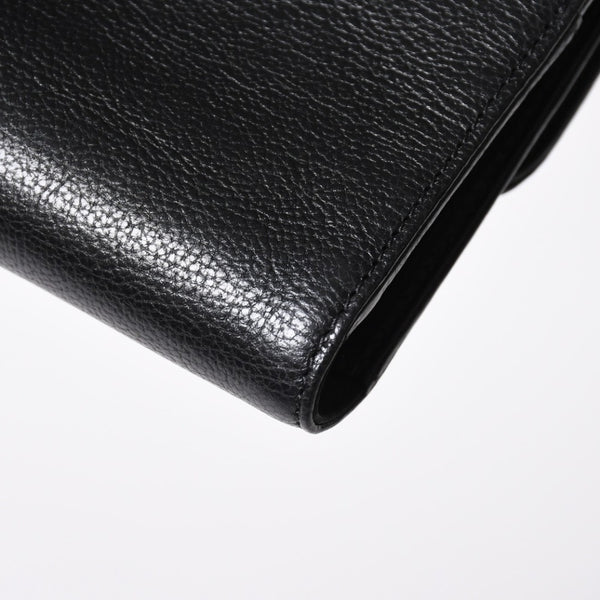 新品未使用 CHROME HEARTS クロムハーツ WAVE CRS BTN NOVELTY ウェーブロングウォレット 長財布 クロスボタン ブラック 中古 4a007347