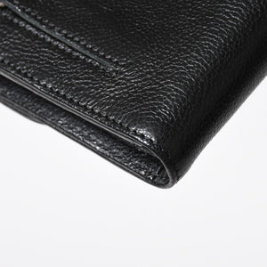 新品未使用 CHROME HEARTS クロムハーツ WAVE CRS BTN NOVELTY ウェーブロングウォレット 長財布 クロスボタン ブラック 中古 4a007347
